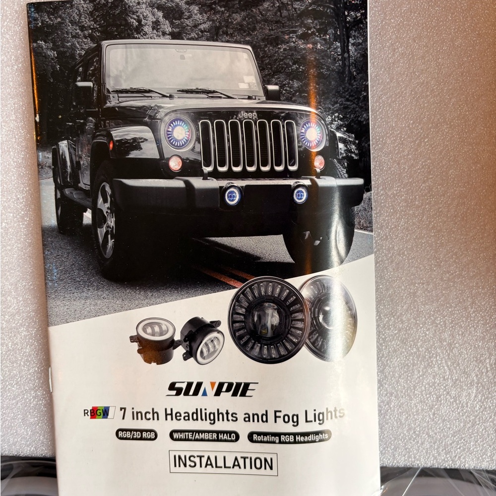 SUNPIE 7 Inch Headlights and Fog Lights